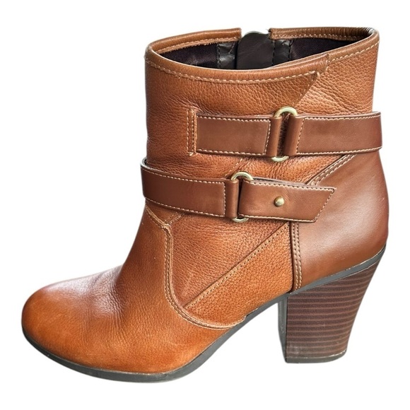 Bar III Shoes - BAR III Women’s Leather Boots Booties Chestnut Tan Brown Size 7 EC